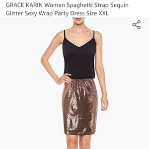 NEW! Black and Gold Sequins dress